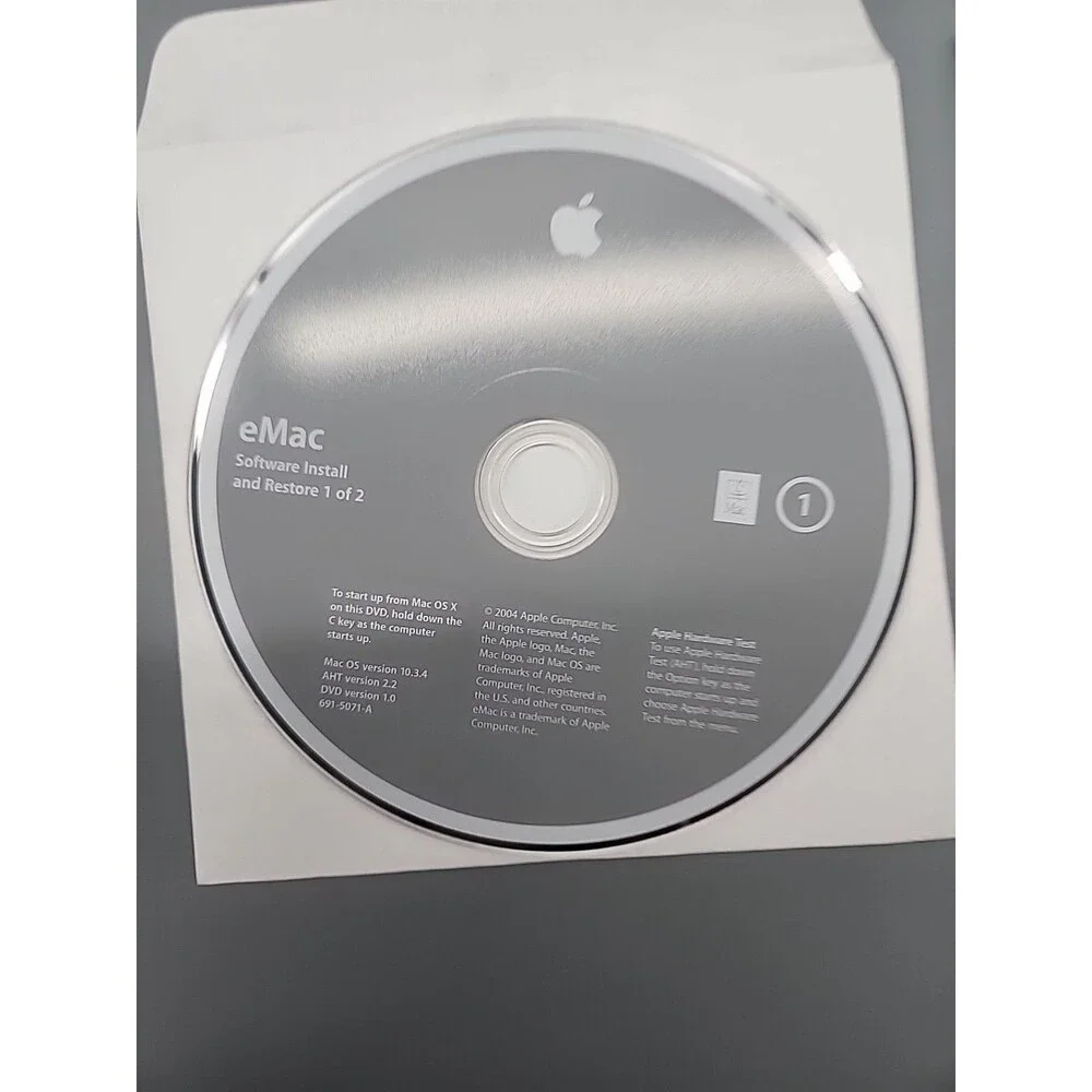 Apple eMac User Guide Software 2004 Install and Restore OS X 10.3.4